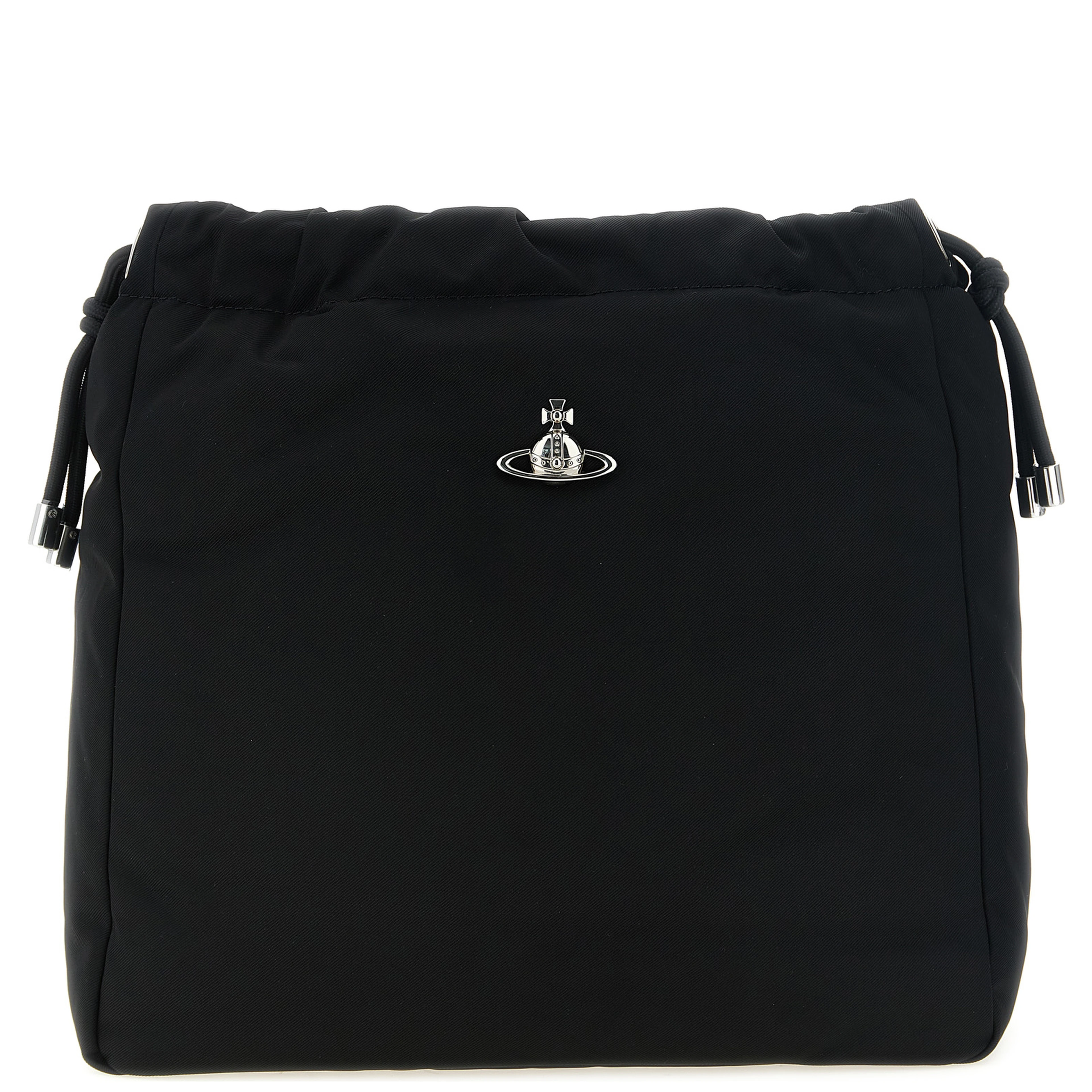 Black Polyester Shoulder Bag