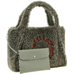 Gray Polyester Tote Bag