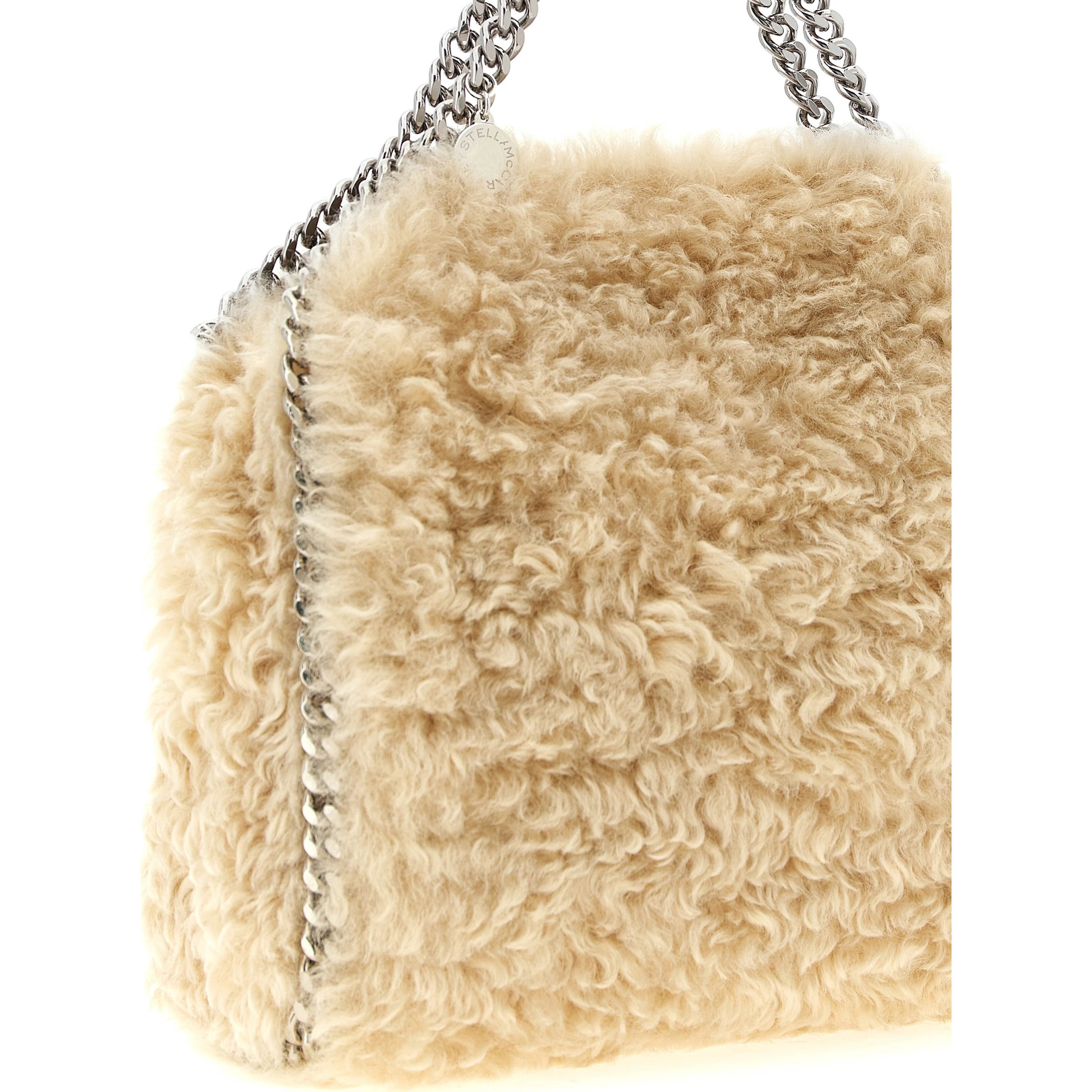 Beige Polyester Handbag