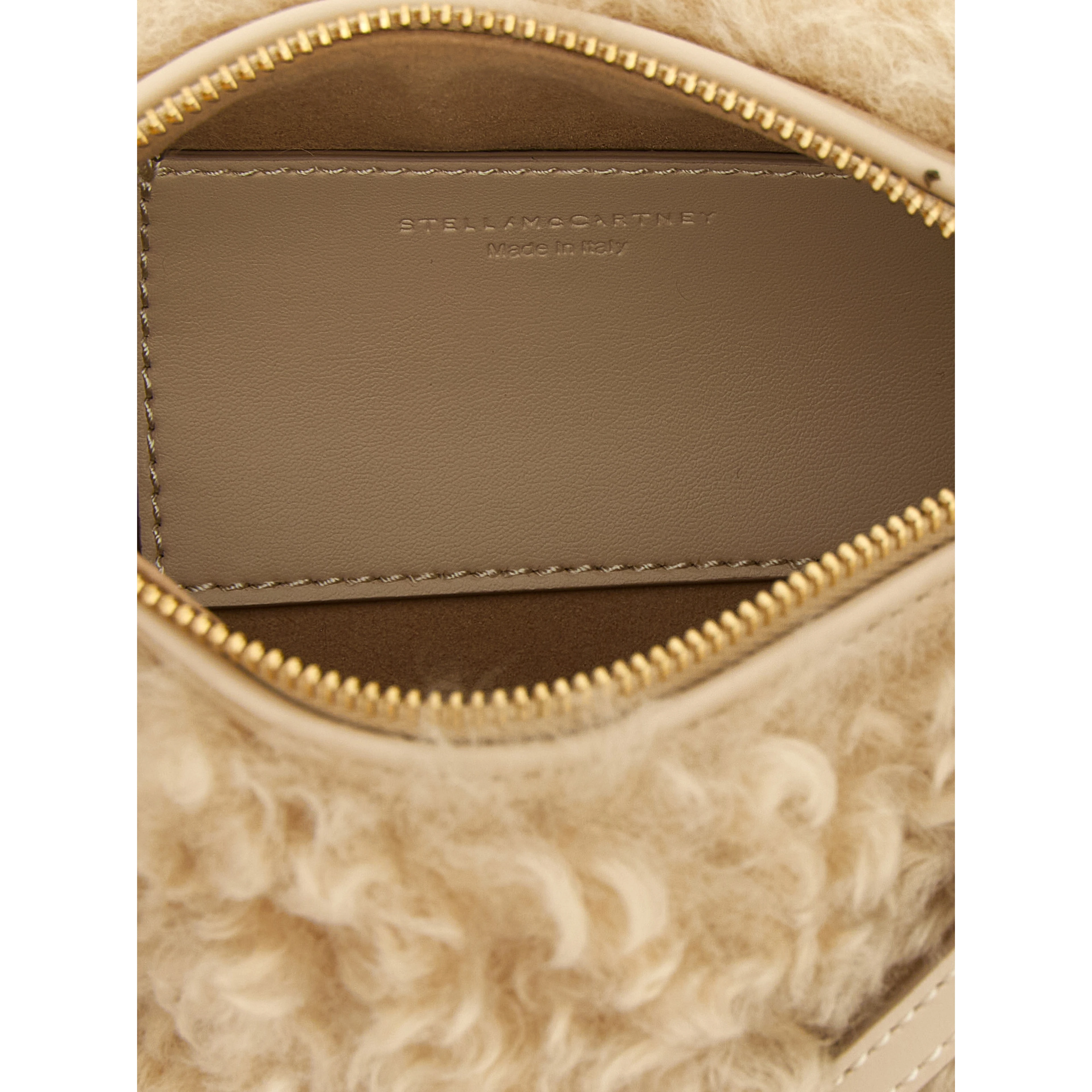 Beige Polyester Clutch Bag