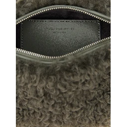 Gray Polyester Clutch Bag
