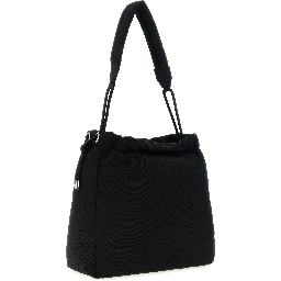 Black Polyester Shoulder Bag