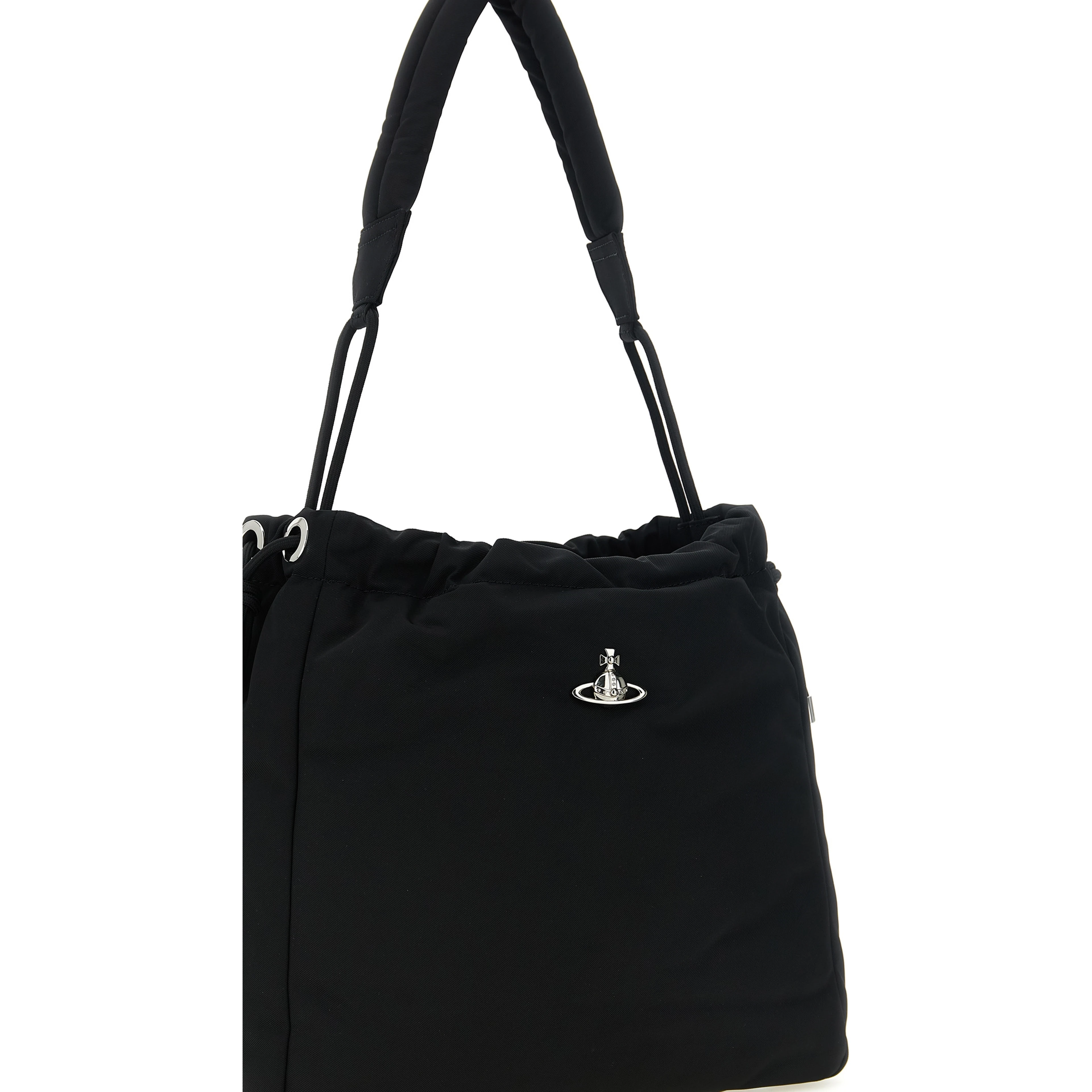 Black Polyester Shoulder Bag