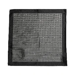 Black White Patterned Pocket Square Scarf