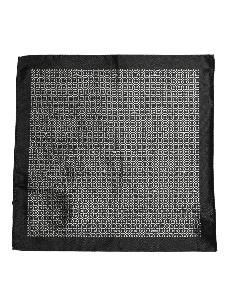 Black White Patterned Pocket Square Scarf alternative