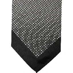 Black White Patterned Pocket Square Scarf