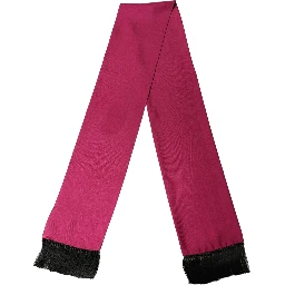 Men Burgundy Silk Fringed Lace Stole Scarf