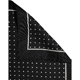 Black Polka Dot Pocket Square Foulard Scarf