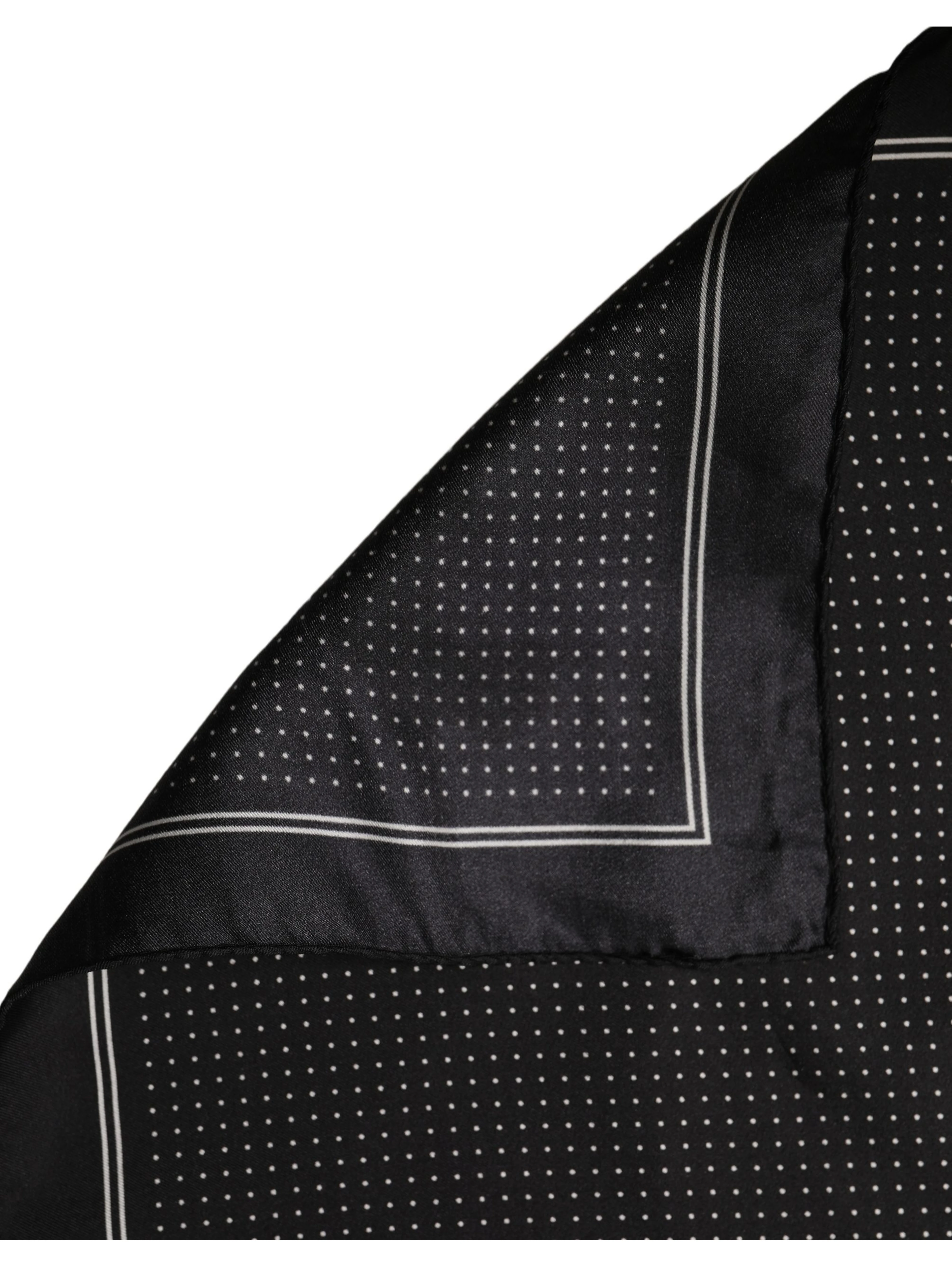 Black Polka Dot Pocket Square Foulard Scarf