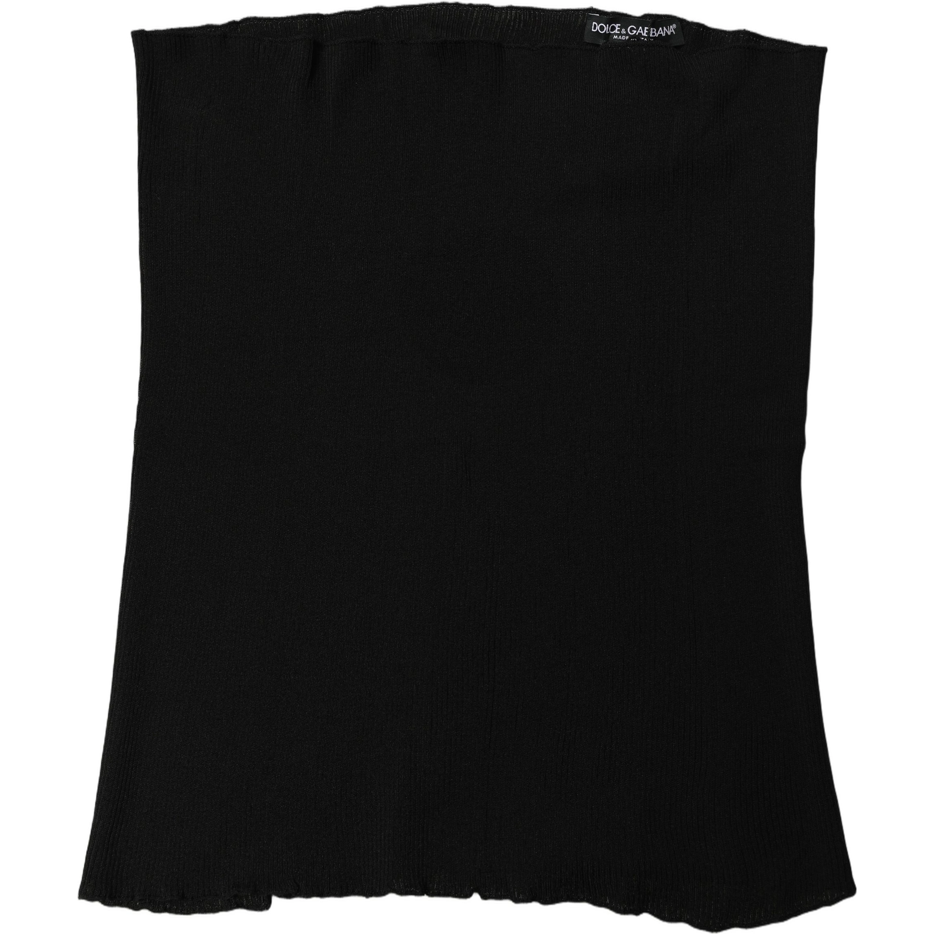 Men Black Viscose Knitted Neck Warmer Scarf