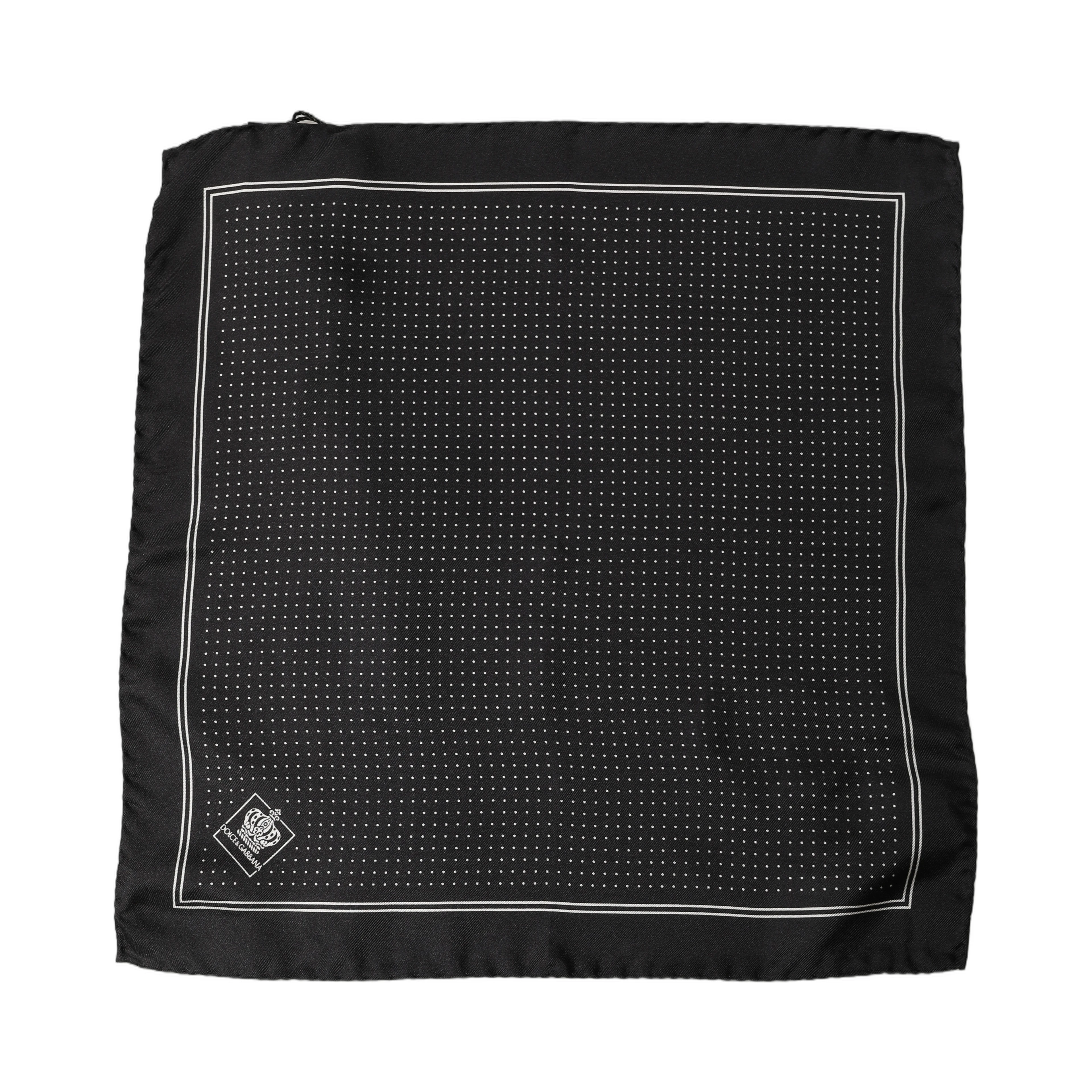 Black Polka Dot Pocket Square Foulard Scarf