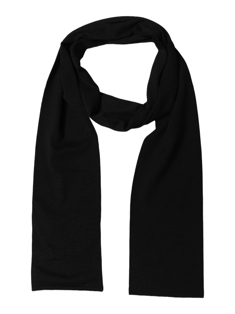 Black Wool Knitted Neck Shawl Foulard Scarf