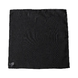 Men Black Silk Pocket Square Foulard Scarf
