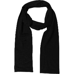 Black Wool Knitted Neck Shawl Foulard Scarf