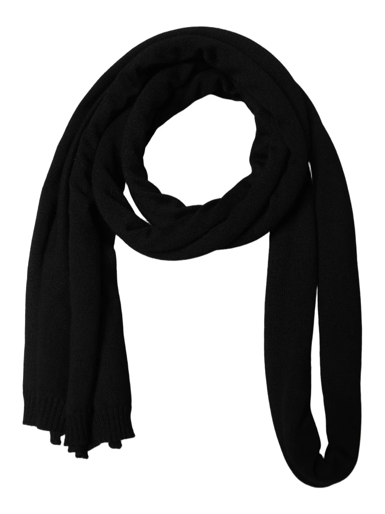 Men Black Wool Knitted Skinny Foulard Scarf alternative