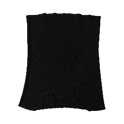 Men Black Viscose Knitted Neck Warmer Scarf