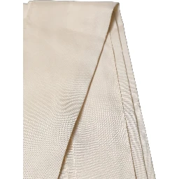 Men Cream Satin Silk Fringed Neck Shawl Scarf