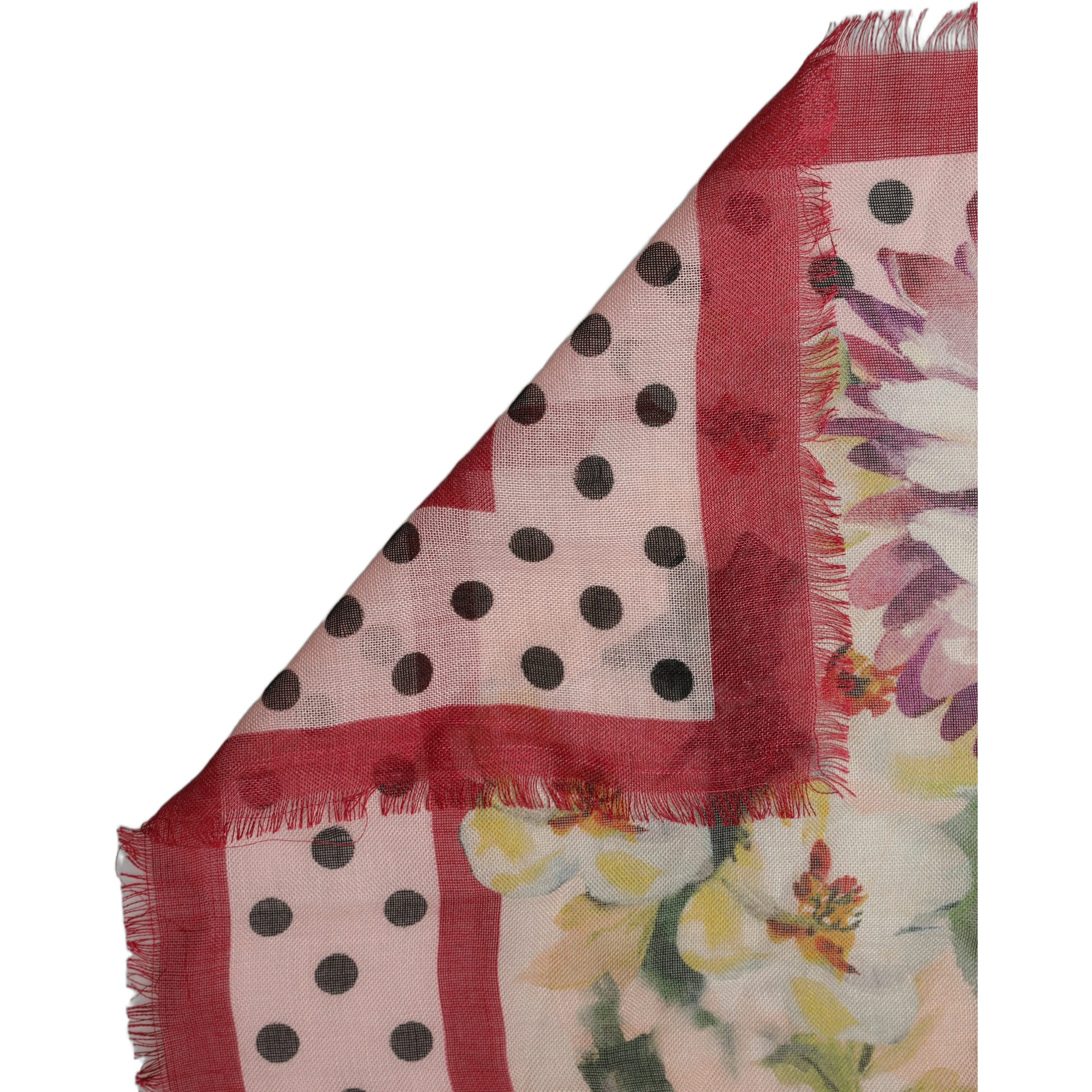 Multicolor Floral Fringed Stole Scarf