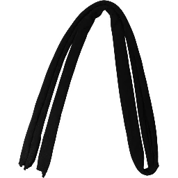 Men Black Wool Knitted Skinny Foulard Scarf