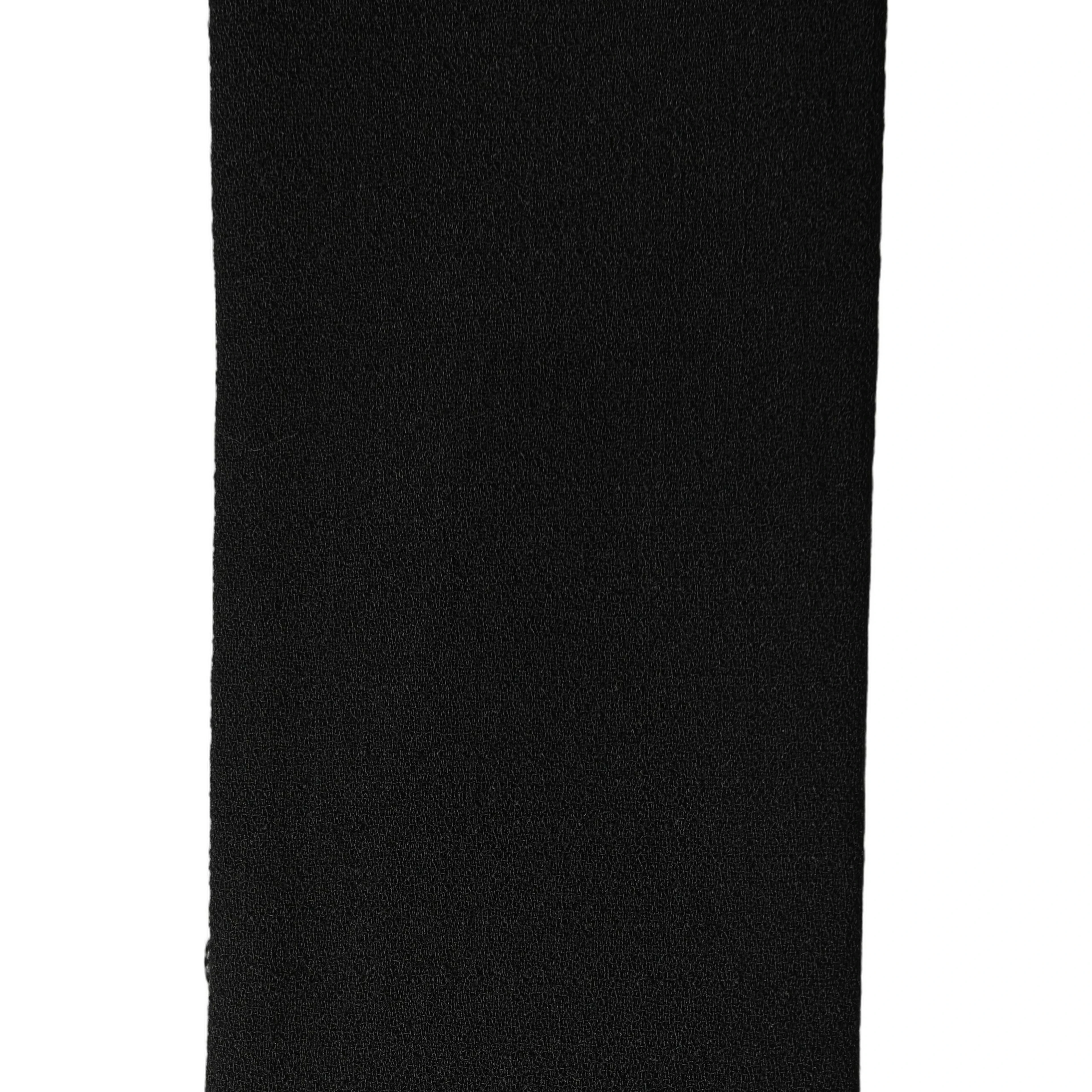 Men Black Wool Knitted Fringed Foulard Scarf