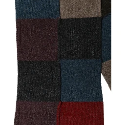 Multicolor Patchwork Knitted Foulard Scarf