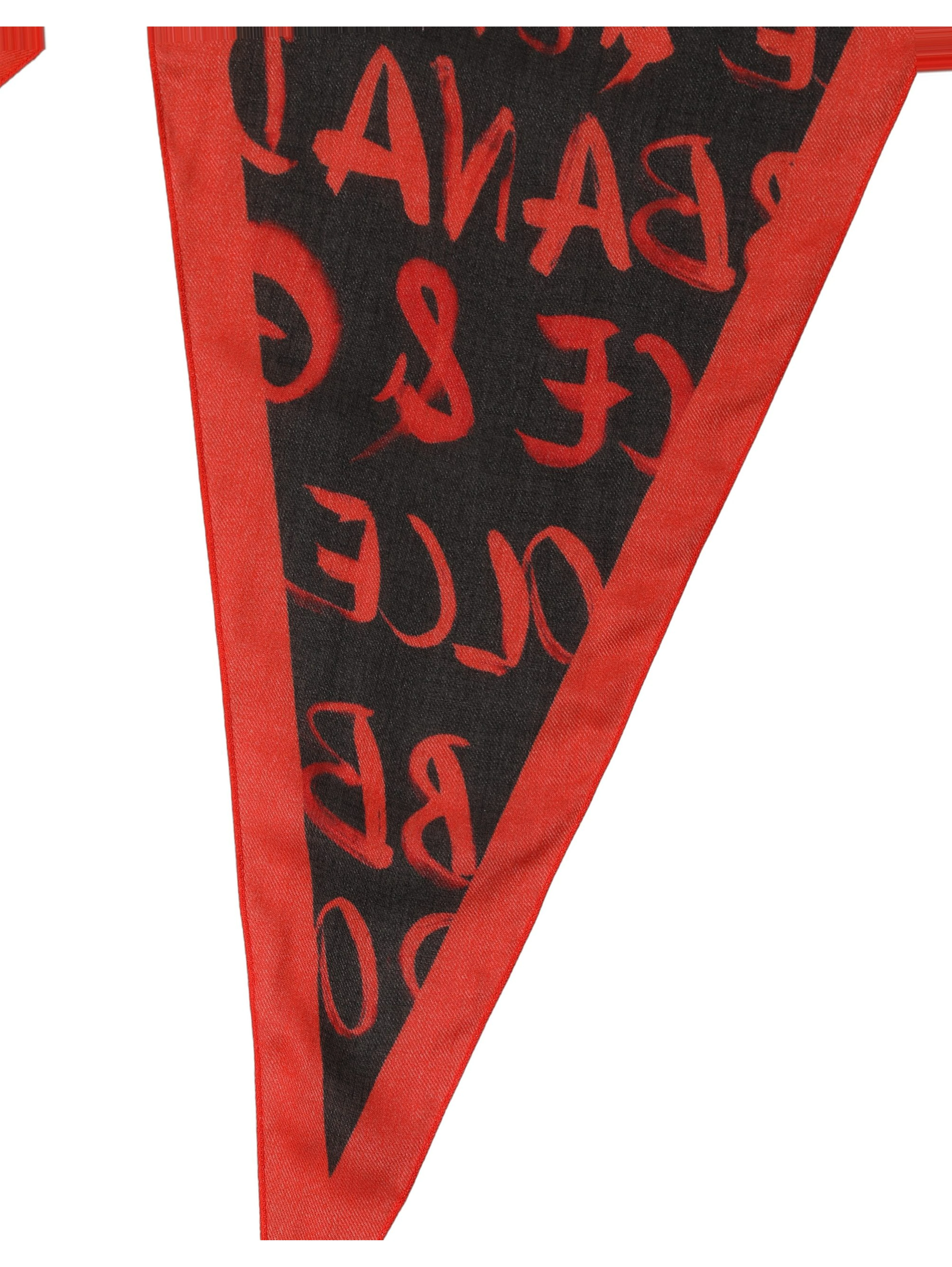Men Red Black Graffiti Logo Lace Stole Scarf