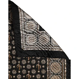 Black Cactus Silk Pocket Square Foulard Scarf