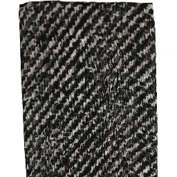 Black White Herringbone Tweed Shawl Scarf