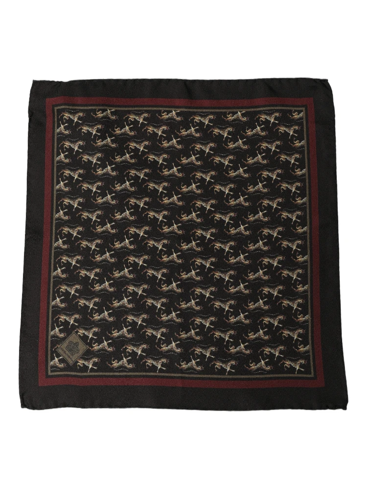 Black Horse Silk Pocket Square Foulard Scarf alternative