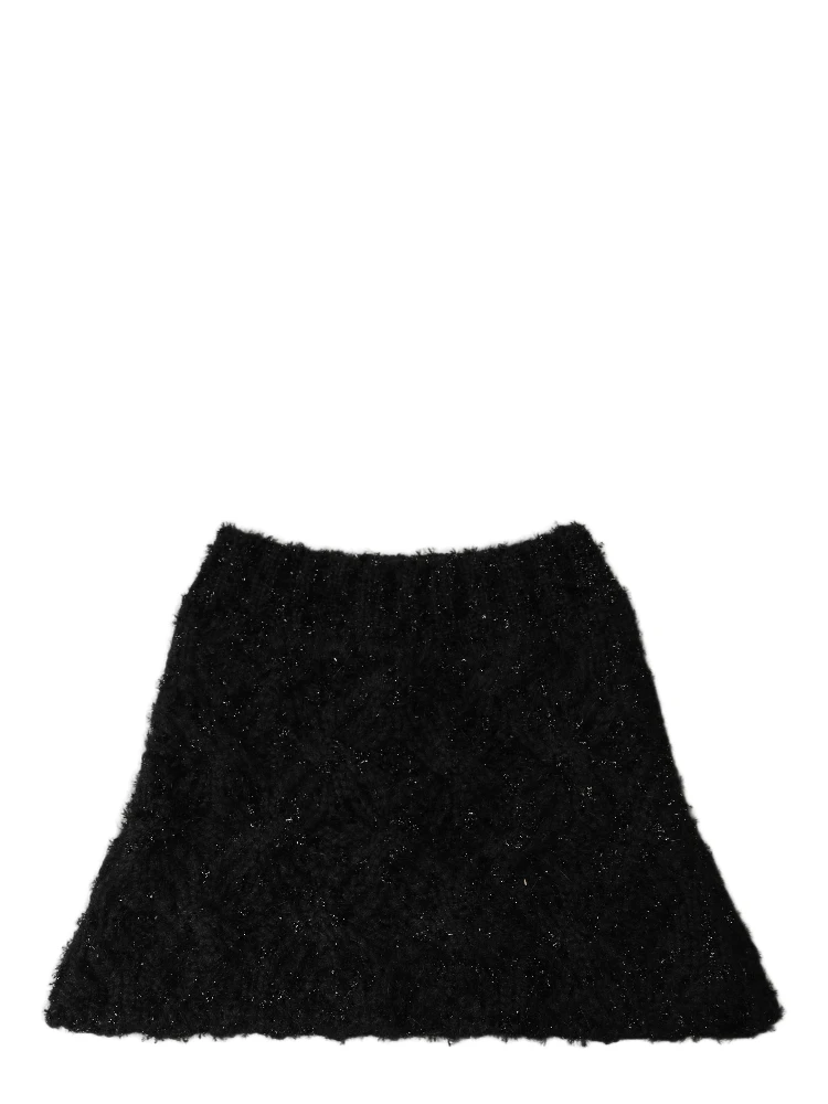 Men Black Cashmere Knitted Neck Warmer Scarf