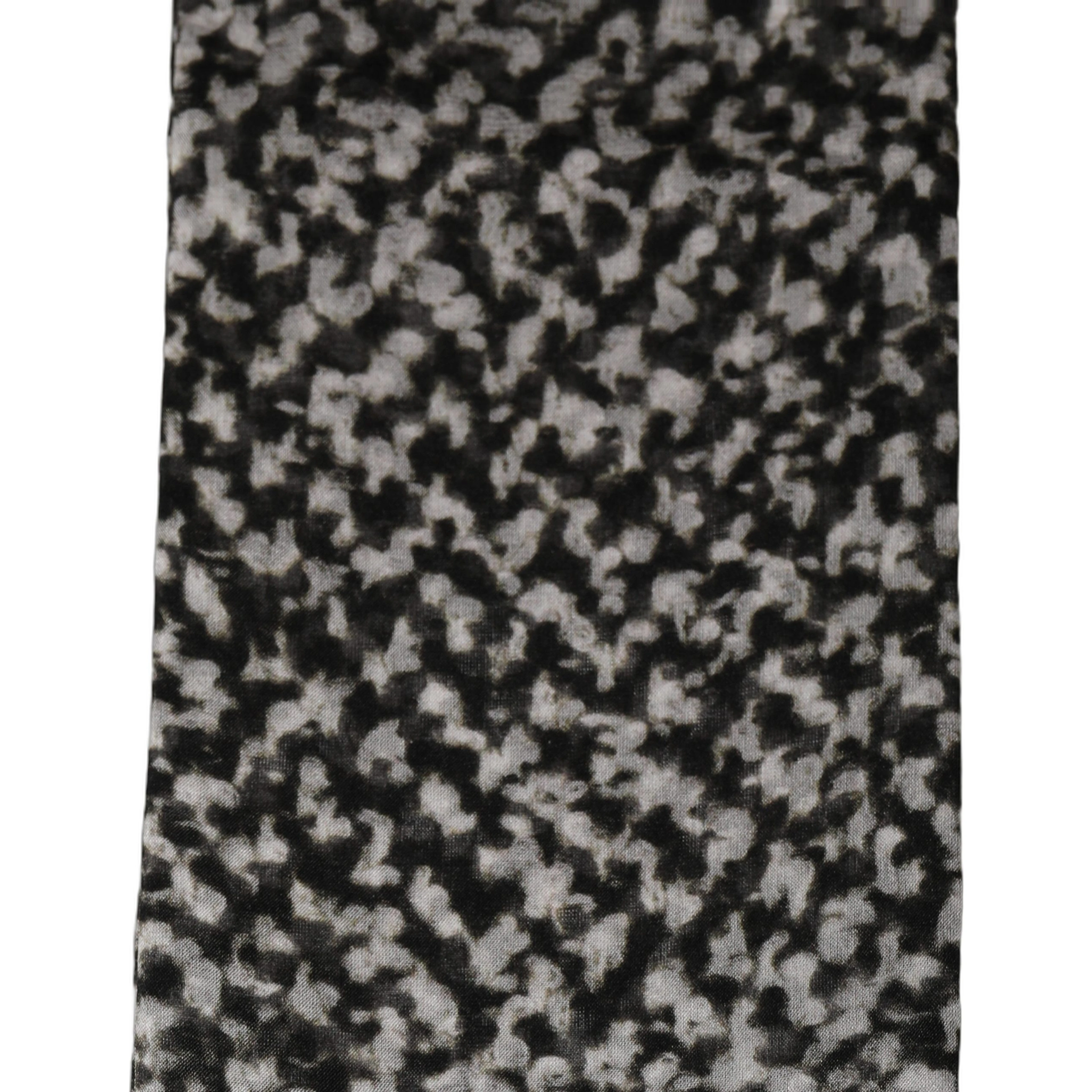 Black White Herringbone Tweed Shawl Scarf
