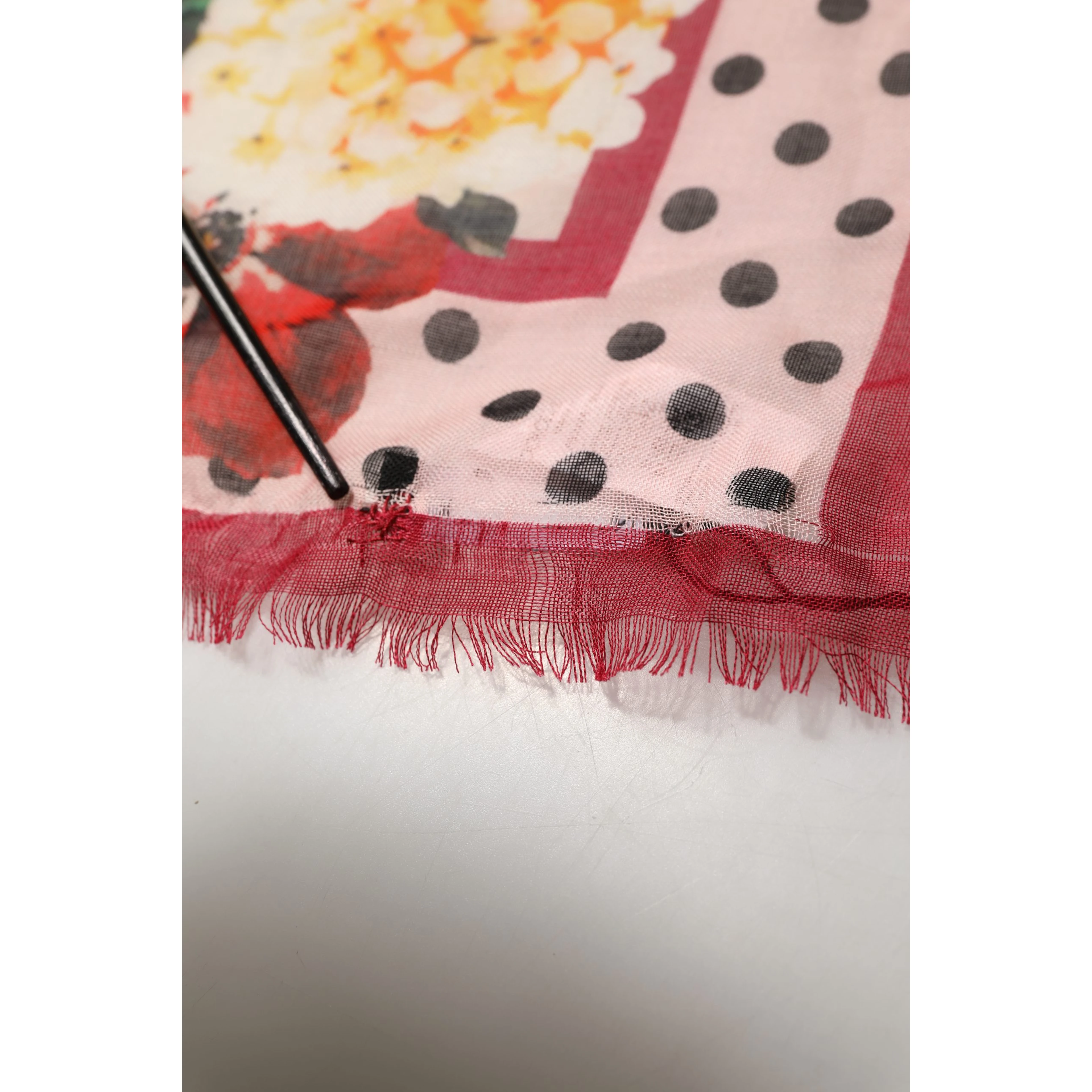 Multicolor Floral Fringed Stole Scarf