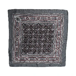 Gray Geometric Pocket Square Foulard Scarf
