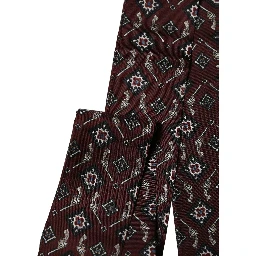 Burgundy Skinny Twilly Fringed Foulard Scarf