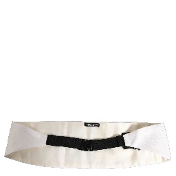 White Men Wide Waist Belt Cotton Cummerbund