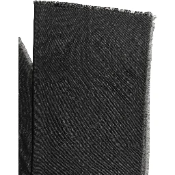 Men Black Viscose Polka Dot Fringe Shawl Lace Stole