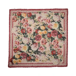 Multicolor Floral Fringed Stole Scarf