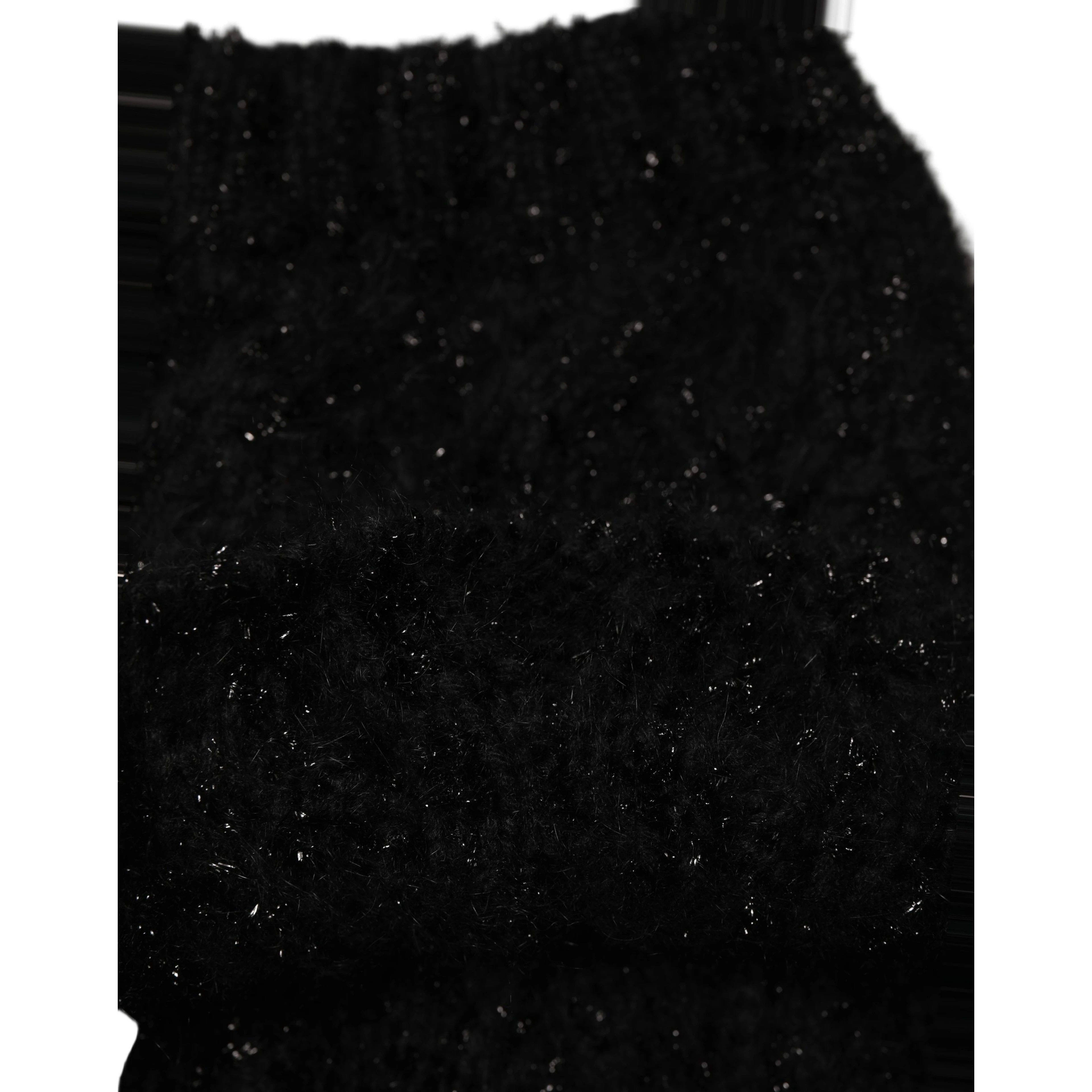 Men Black Cashmere Knitted Neck Warmer Scarf