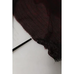 Dark Red Modal Frayed Edge Lace Stole Scarf