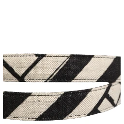 Black Ivory Silver Tone Metal Buckle Belt