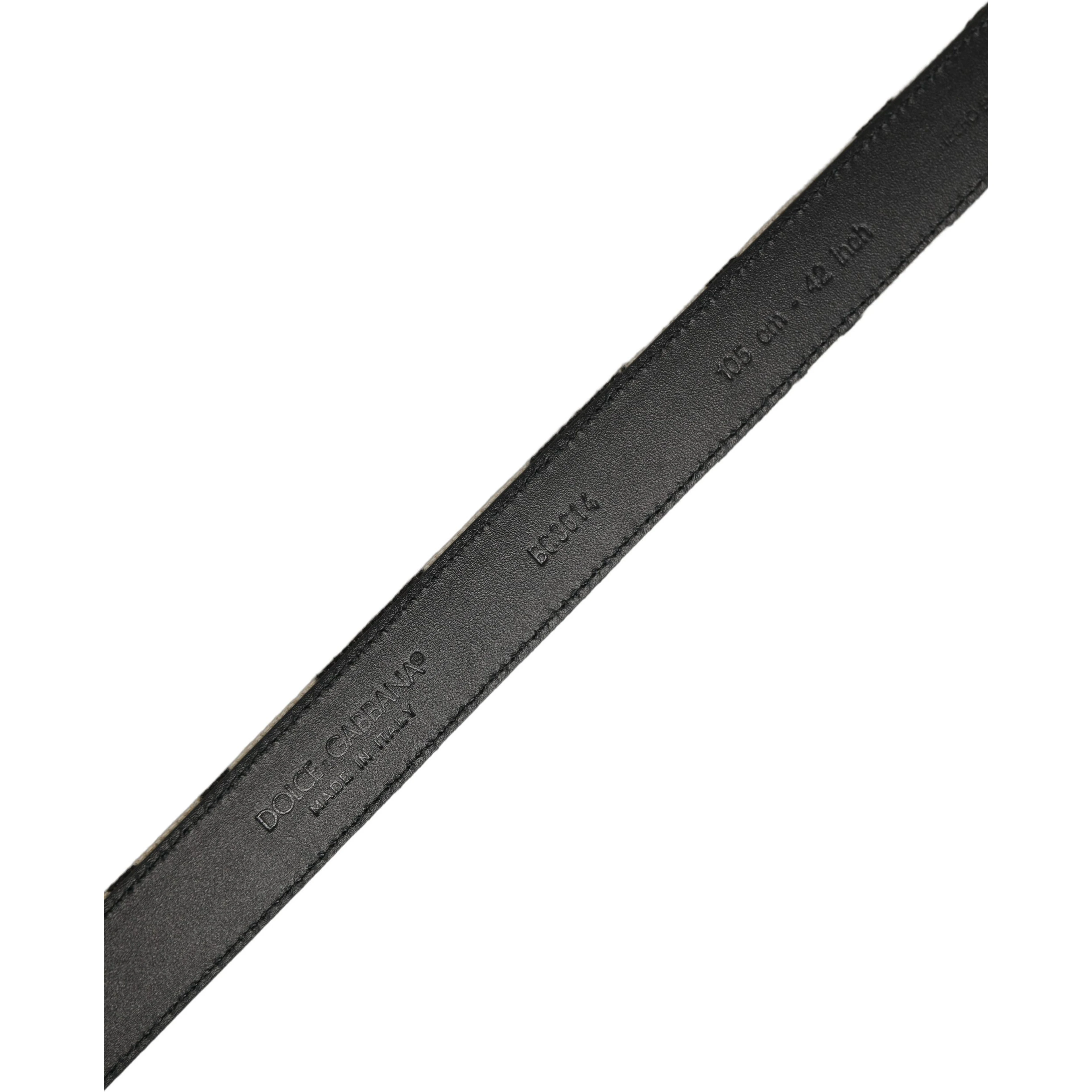Black Ivory Silver Tone Metal Buckle Belt