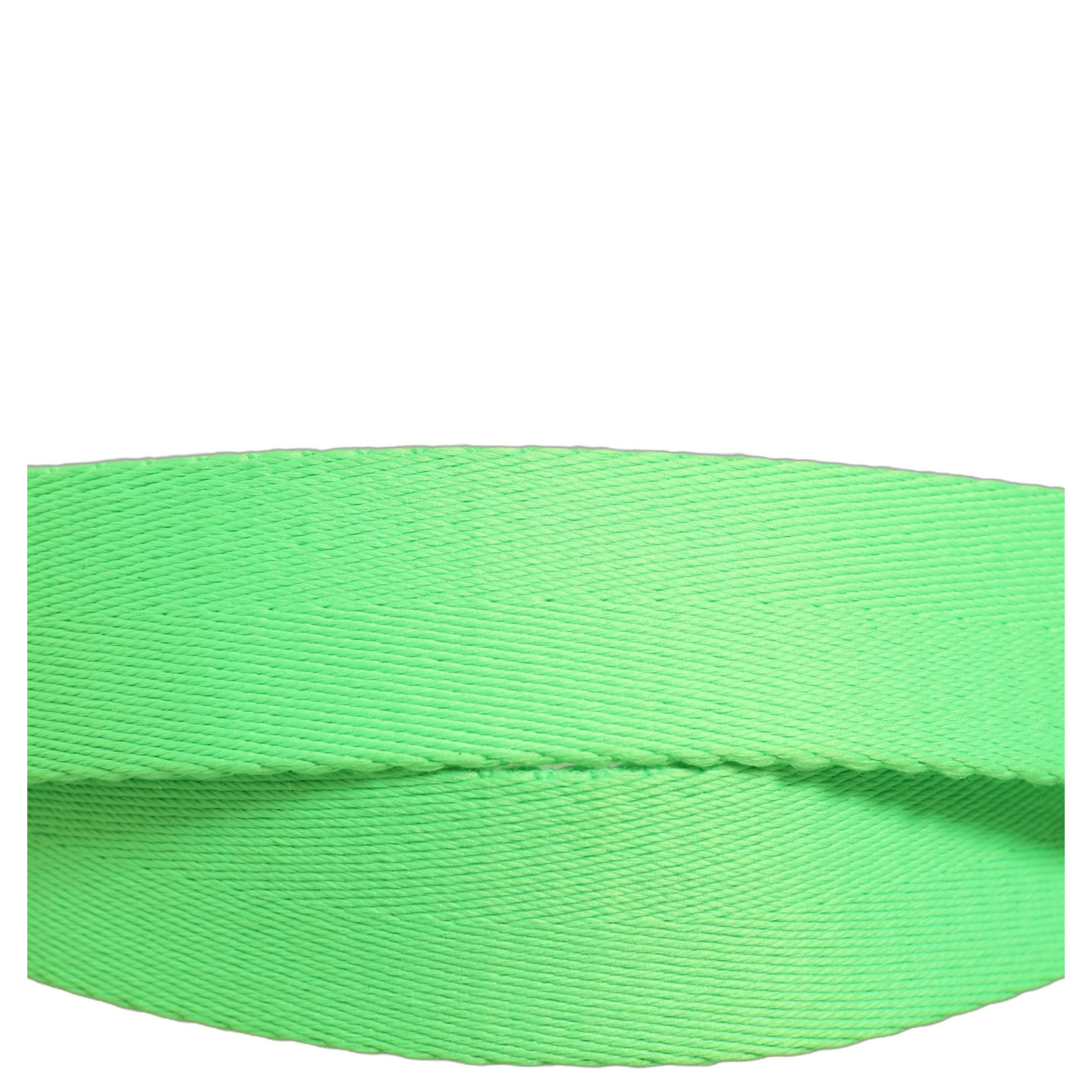 Green Canvas Logo Plaque Metal Buckle Belt