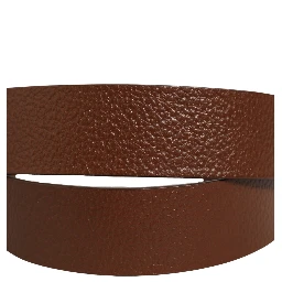 Brown Leather Bee Accent Metal Buckle Belt