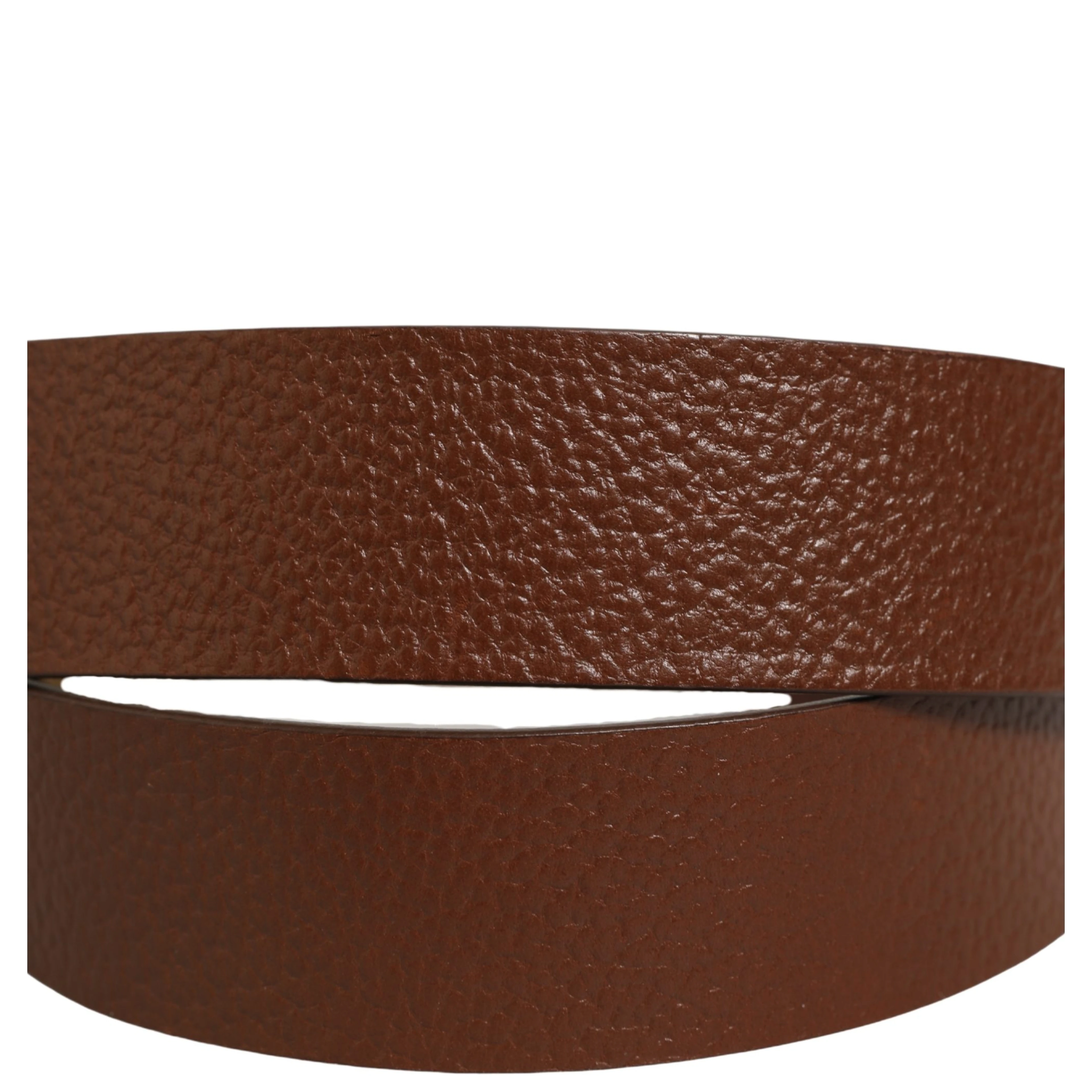 Brown Leather Bee Accent Metal Buckle Belt