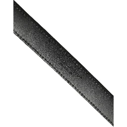 Black Canvas Leather Gold Metal Buckle Belt