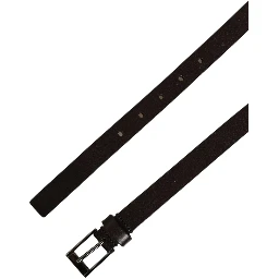 Brown Leather Double Wrap Metal Buckle Belt