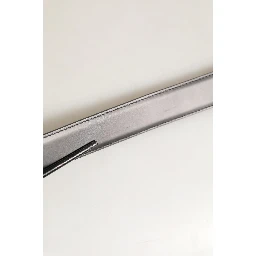 Dark Gray Leather Metal Buckle Classic Belt