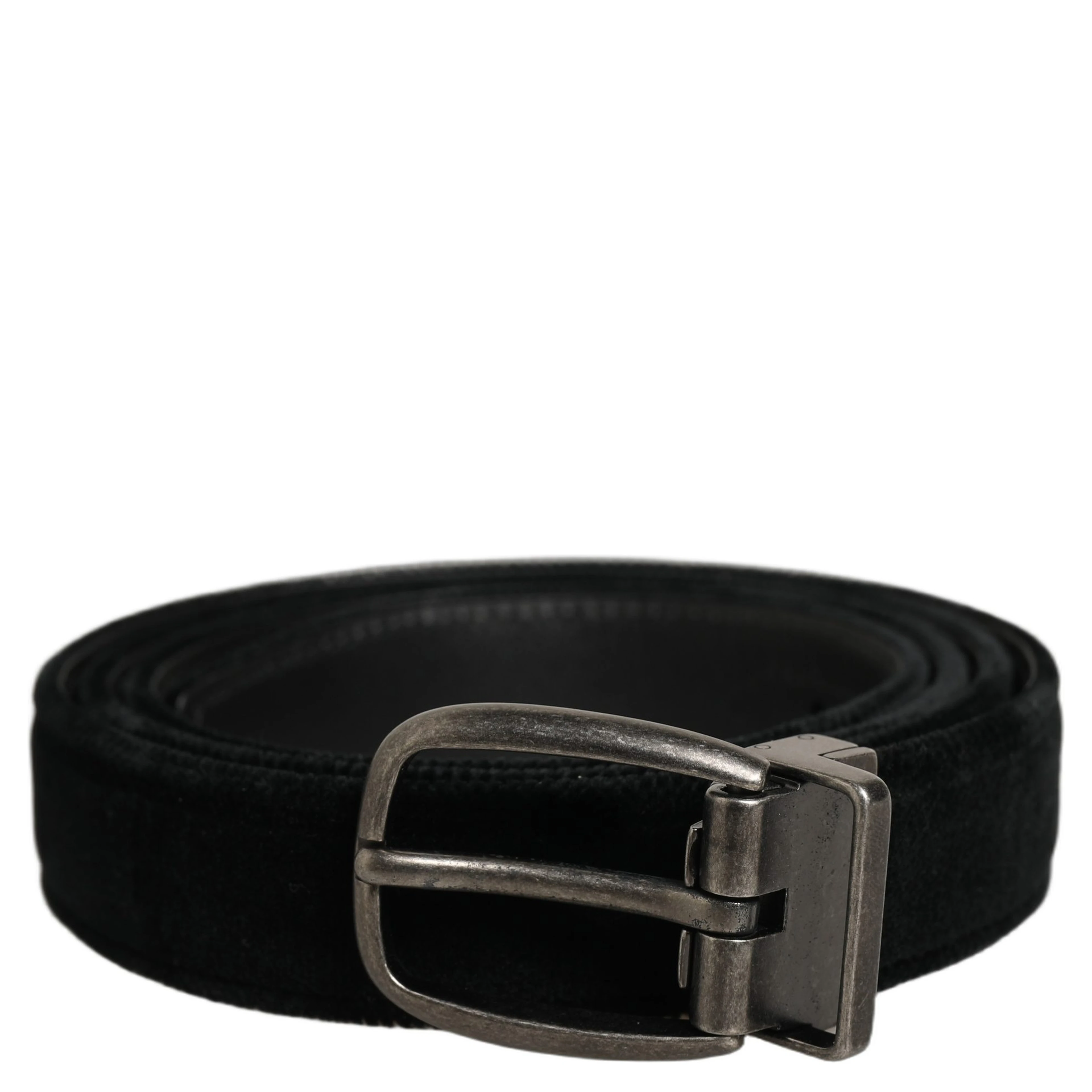 Black Cotton Metal Buckle Classic Men Belt