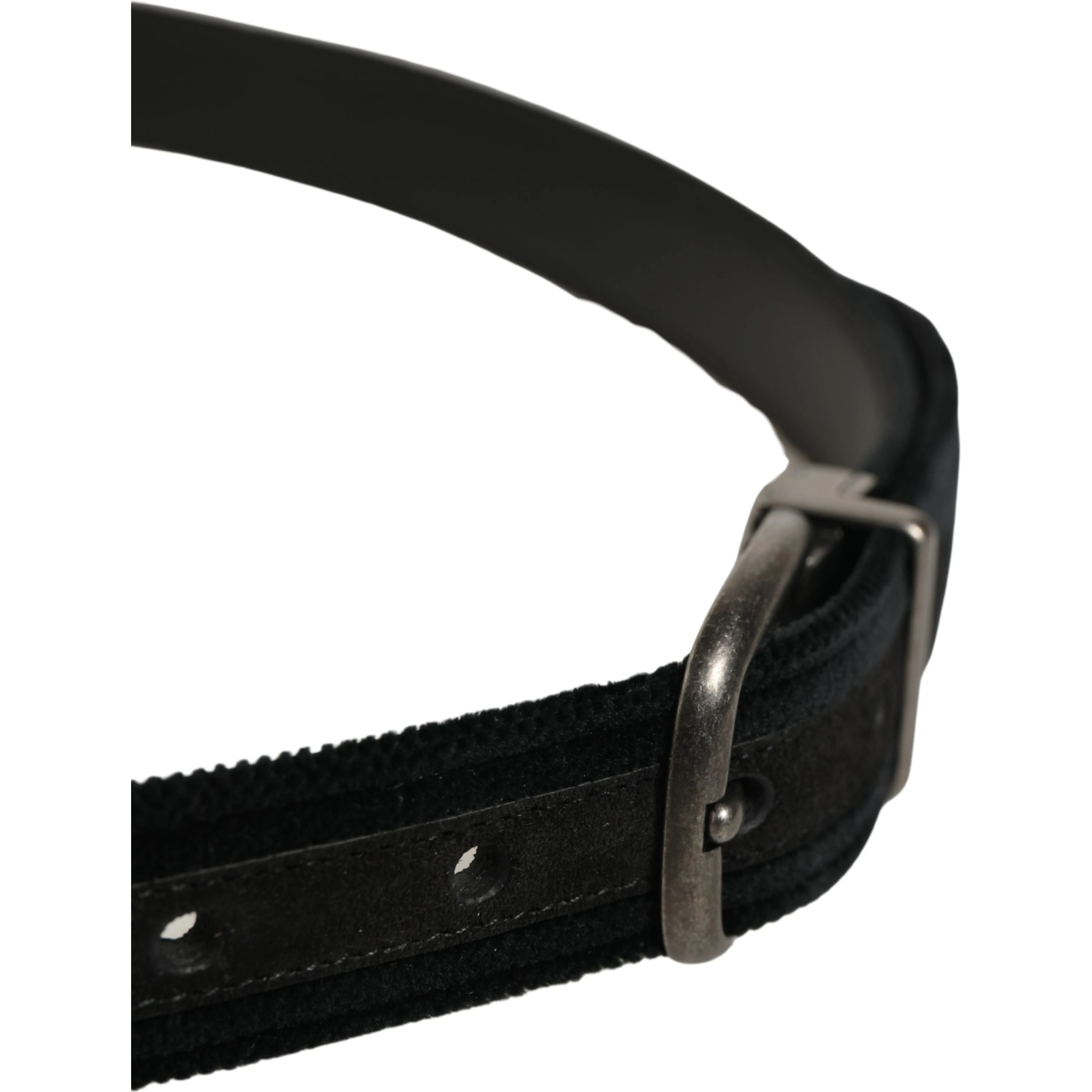 Black Cotton Metal Buckle Classic Men Belt