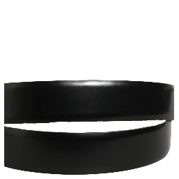 Black Calf Leather Silver Metal Buckle Belt